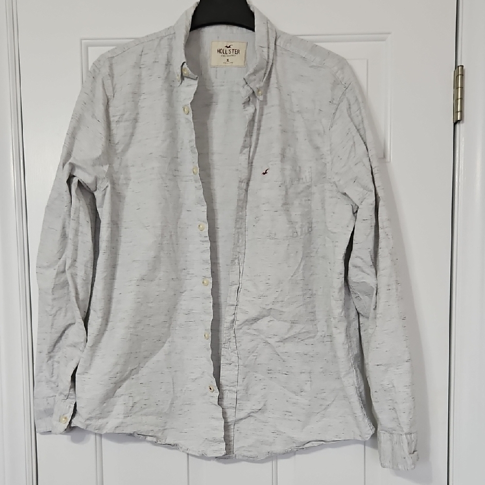 Hollister Light Gray Textured Shirt